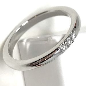 950 Platinum & 3 Diamond Tiffany & Co.  Classic Band (One Ring)